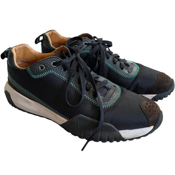 BOSS Hugo Boss Classic Men's Sneakers EU 42 / US 9 Leather Trainers Black EUC - Picture 1 of 10